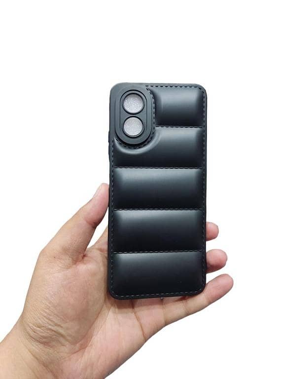 Soft Puffer Down Jacket Phone Case for OPPO A18 and A38 with Camera Protection