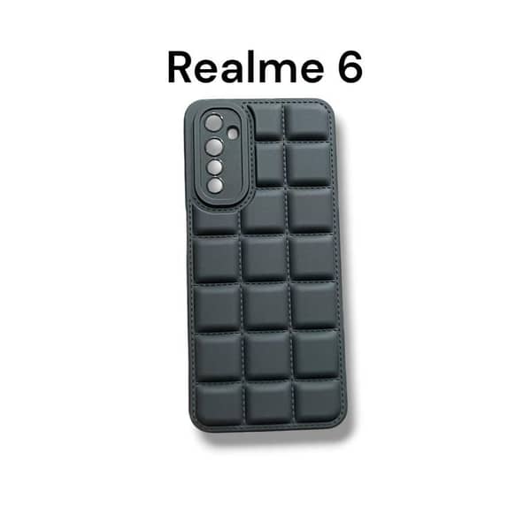Soft Matte Silicone Puffer Jacket Style Case for Realme 6 with Camera Protection