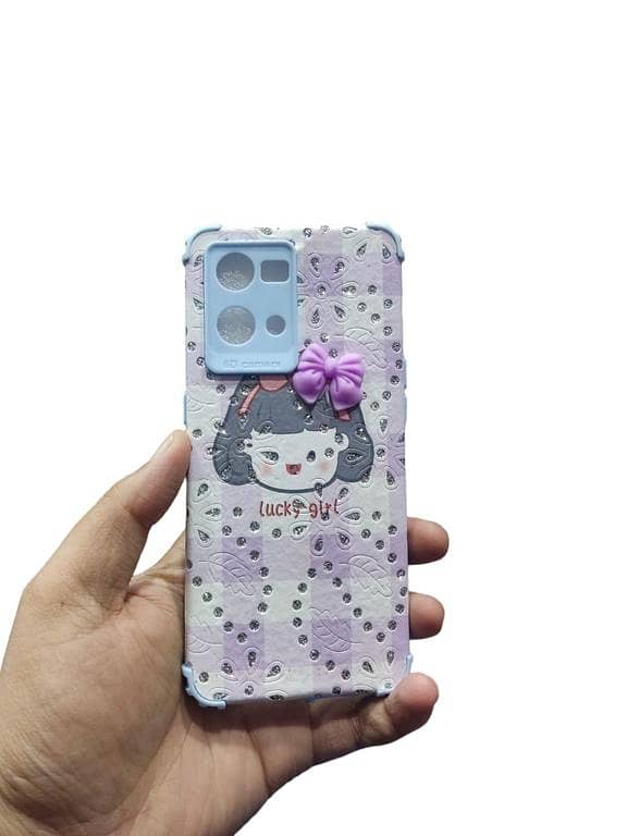 Mickey Mouse and Hello Kitty Cartoon Back Cover for OPPO F21 Pro 4G