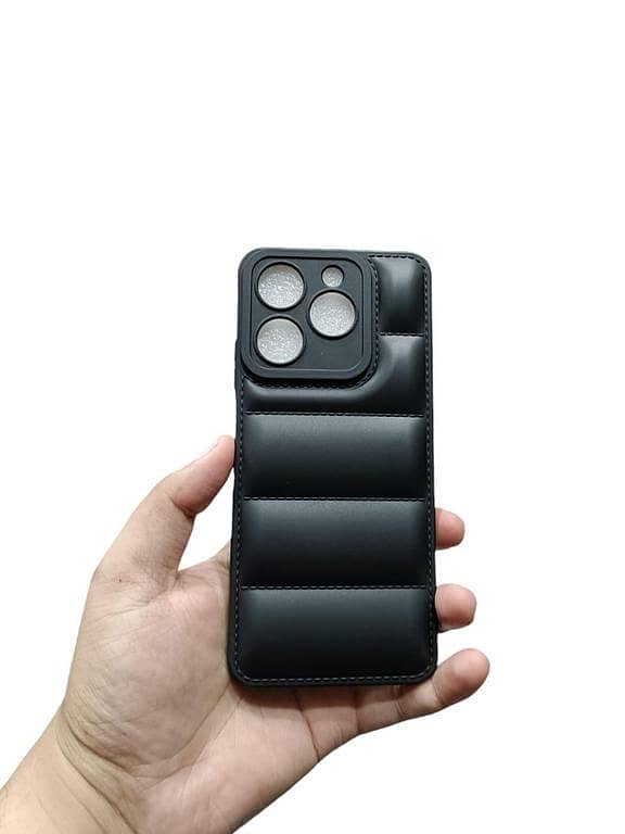 Realme C61 / C63 Soft Puffer Down Jacket Case with Bubble Camera Protection
