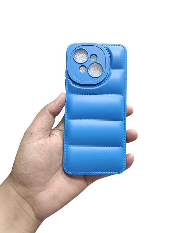 Tecno Spark GO 1 / POP 9 Soft Matt Puffer Down Jacket Case with Bubble Camera Protection