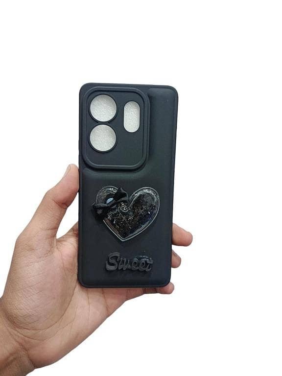 Soft Heart Glitter Phone Case for Infinix Zero 30 4G - Camera Protection Design