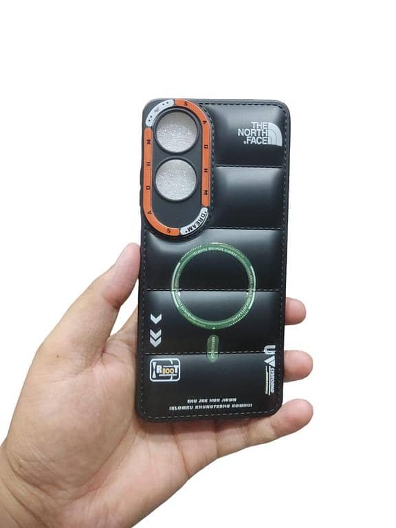 Soft Matt Puffer Down Jacket Case for OPPO A60 4G - Protects Camera and Phone
