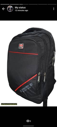Stylish Black XBaiwei Backpack