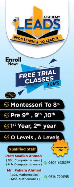 Montessori to A levels tuition centre