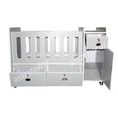 Grey D4 High Quality Wooden Sheet Baby Cot With 2 drawers , baby bed
