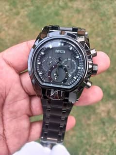 invicta bolt chronograph black watch for men