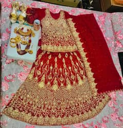 Bridal Dress with Full Jewelry Set and Heels – Worn Only Once