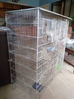 1 heavy iron cage and 1 wood cage