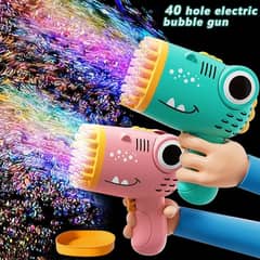 Cartoon Dinosaur Bubble Maker Machine 40 Holes Endless Bubble Fun