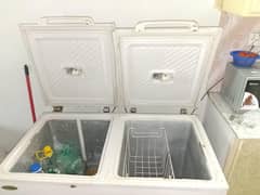 total genuine double door deep freezer