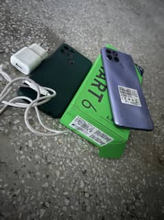 Infinix smart 6 with box charger 03264204121
