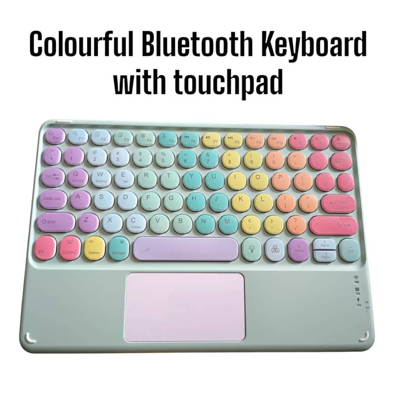 Colourful Bluetooth RGB Light Keyboard With touchpad 0