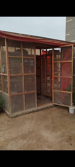 AVIARY FULL SETUP FOR SALE SOLID WOOD CAGES