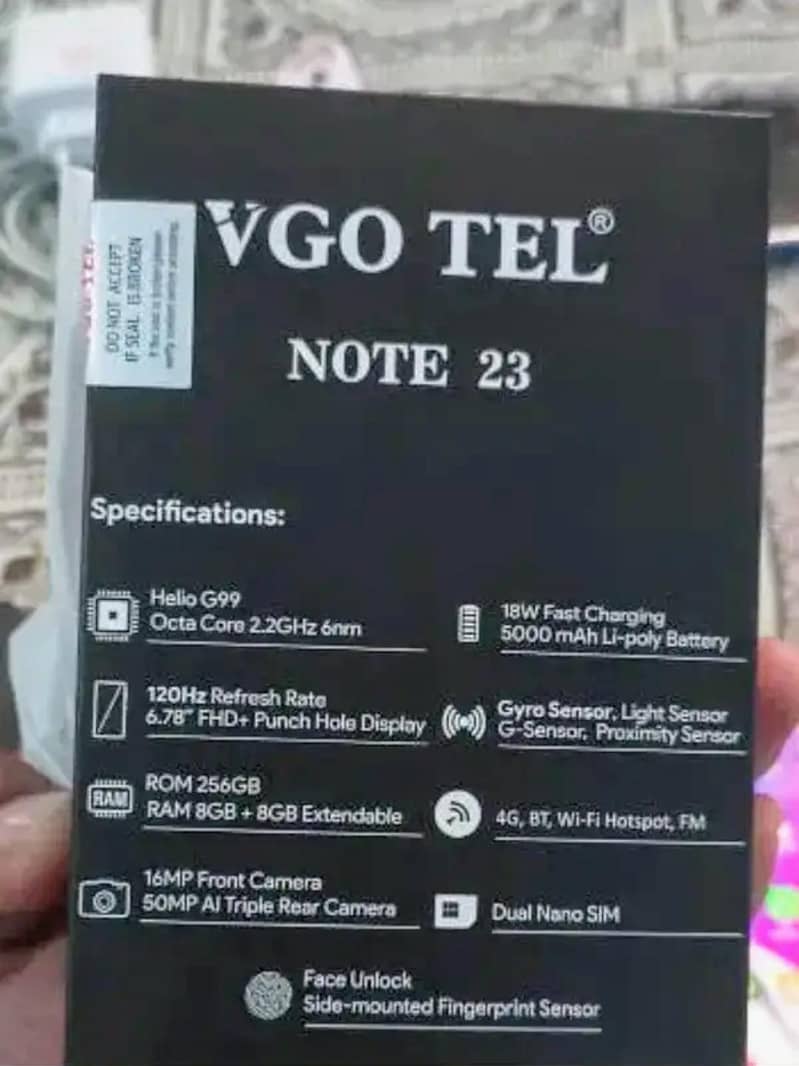 vgo tel note 23 exchange with both upper and lower model phone 1
