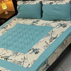 Cozy Cotton patchwork double bedsheet set 3 pcs
