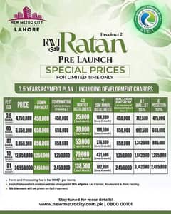 PLOT FILE NEW METRO CITY LAHORE 25000 INSTALLMENT