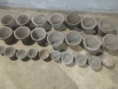 Used Small Clay Pots 20 each (10 inch and 4 inch)