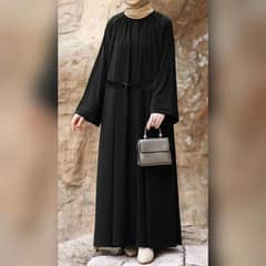 •  Material: Georgette •  Pattern: Plain •  Gender: Girl's