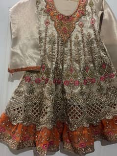 Elegant mahndi dress perfect for wedding orange (ready to wear)