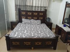 King bed with side tables and Dressing and mattress