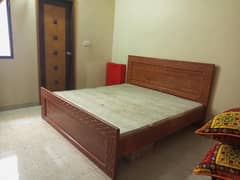King Size Bed and Wooden Cupboard  and a Wooden Bookshelf for sale