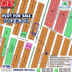 CHANCE DEAL PLOT SALE IN NORTH TOWN RESIDENCY PHASE 1 GOLD BLOCK
