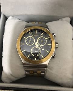 SWATCH SWISS MADE-TWO TONE WATCH WITH CHRONOGRAPH FUNCTION