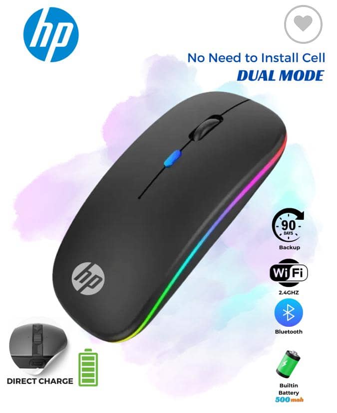 HP W10 wireless rechargeable Bluetooth Mouse 2