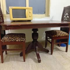4 chairs wooden dining table.