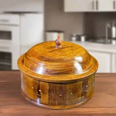 Pure Wooden Hotpot Brass With Steel Container