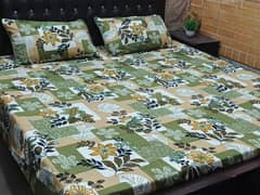 DOUBLE BEDSHEET -3 PCs cotton Bedding