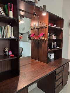 Large Premium Wooden Rack with Mirror, Cabinets & Drawers – Excellent