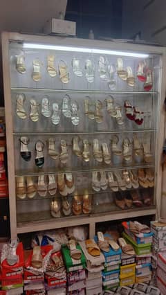 double shoes rack for 100 shoeses display for shop