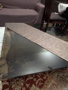 Drawing room center Table  pure wood very thick glass