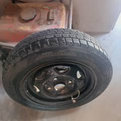 Cultus Tyre and Rim Size 145/80 R13 Make Dunlop