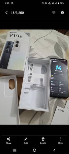 vivo y19s  6+6/128 full packing with 5months warranty