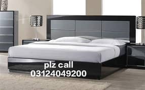 high gloss finishing wooden bed