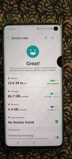 Samsung Galaxy S10 as good as new
