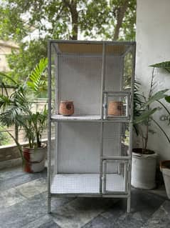 iron cage 2 portions for hens and birds