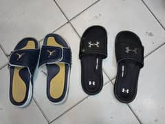 Under Armour and Jordan Slippers