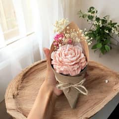 1 peony flower buequet scented candle buequet