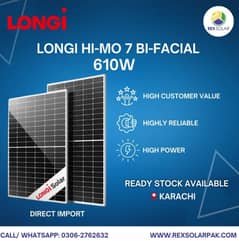 Longi 610watt pallet & container