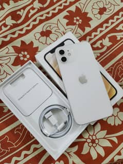 Iphone 12.64GB white PTA Approved physical dual sim battery 78%
