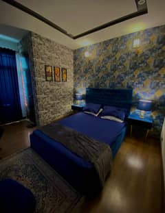 daily basis weekly basis one bad fully furnished luxury apertment available for rent gulbreg greens islamabad