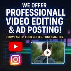 We Offer You Professional Video Editing, Ad Posting & Thumbnail design