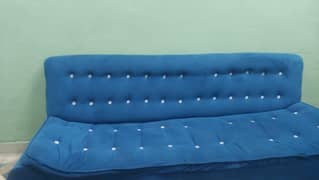 blue decent sofa