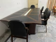 office 8 seater conference table with chairs