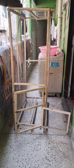 Wooden cage 5 by 1.5 by 3