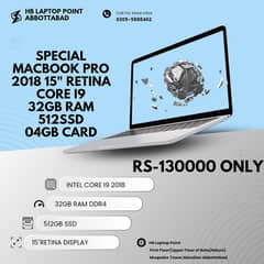 Core i9 2018 Macbook Pro 32GB+512ssd-Touch Br 15" Retina Finger sensr